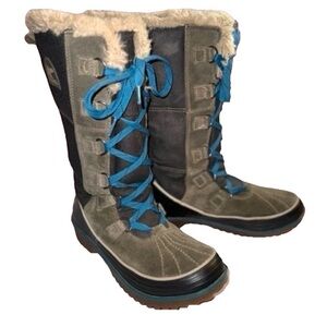 SOREL grey and black waterproof women’s Joan of Arctic boot
